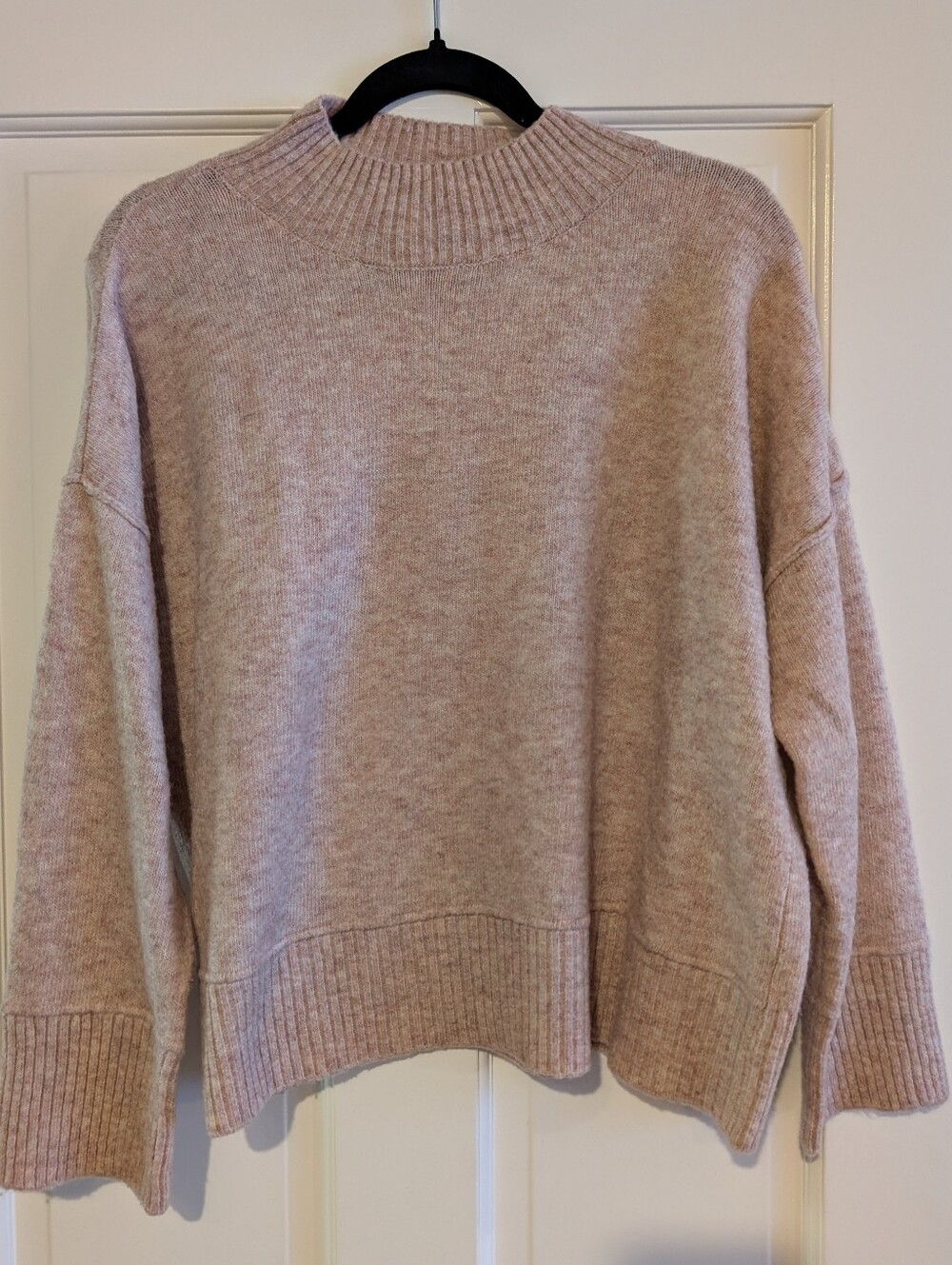 Vince Camuto Neutral Mauve Mock Neck Sweater